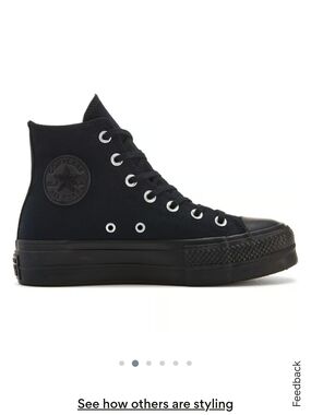 Converse High Top Platform Sneakers - Black